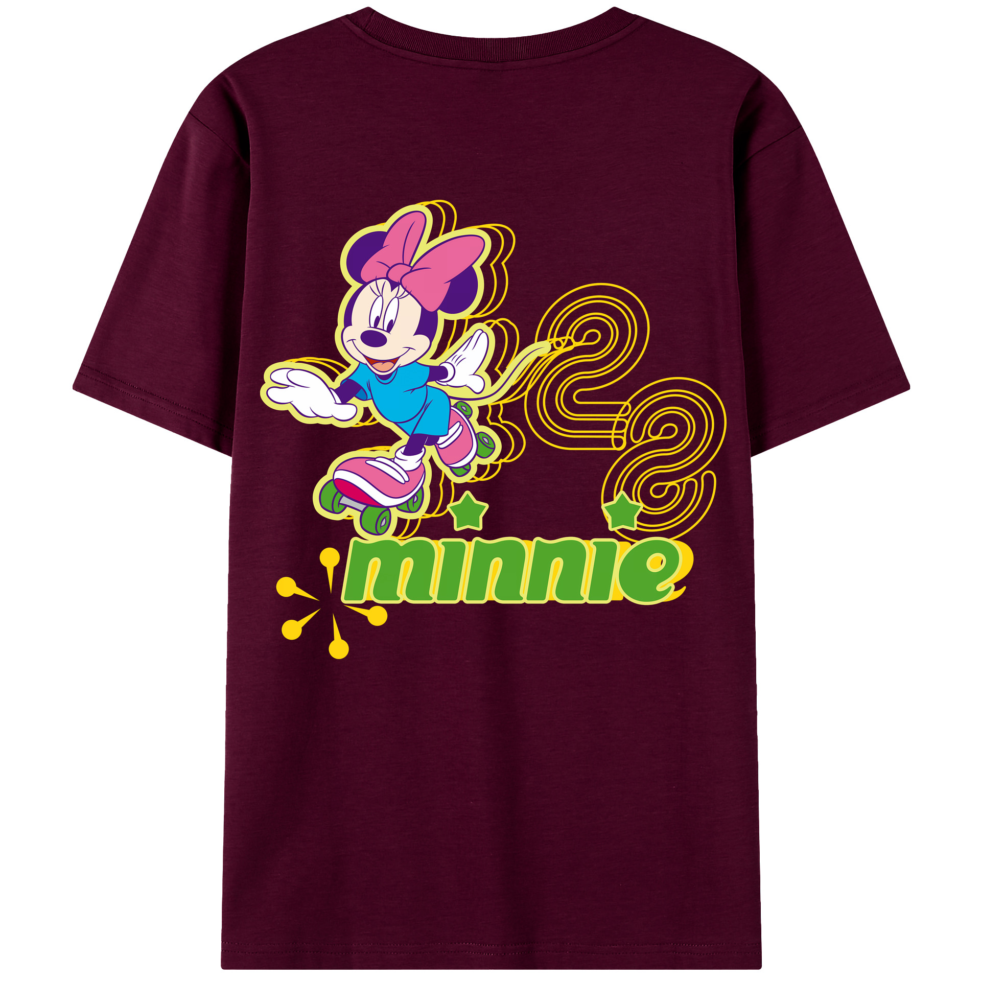 （画像用） ミッキーマウス Mickey Mouse レディース半袖Tシャツ(バックプリント)